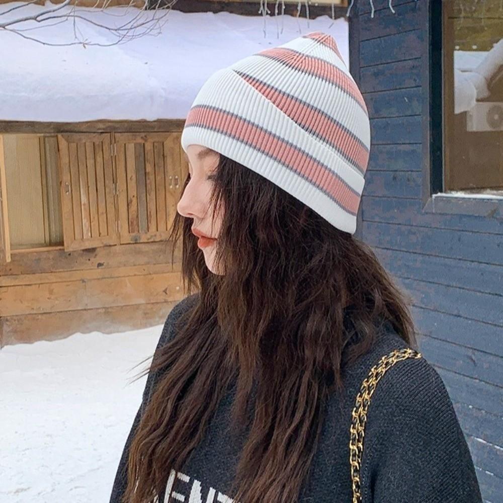 Warm Knitting Cap Hat Wool Acrylic Cold Cap Fashion Beanie Bonnet  Outdoor