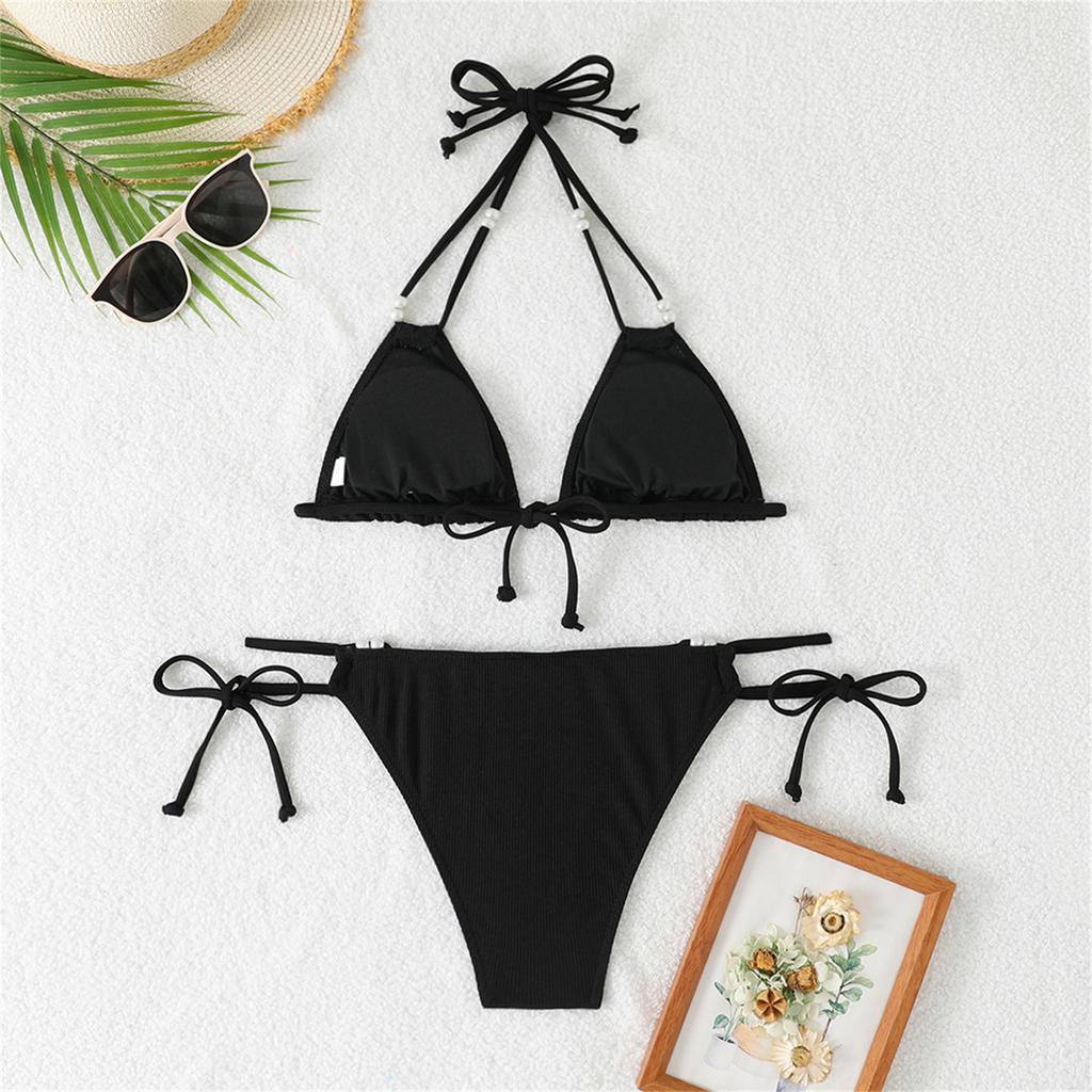 Women's Pearl Accessories Sexy Two-Piece Swimsuit