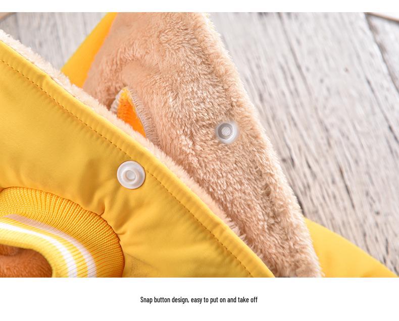 Autumn/Winter Warm Pineapple Pattern Windproof Cotton Pet Clothes for Small/Medium Dogs & Cats