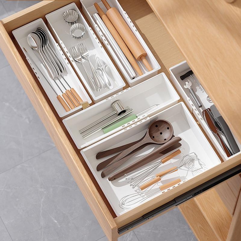 Universal Draw Organizer Expandable Plastic Multi Size Durable Storage Tray for Office Desk Kitchen Bathroom Use