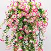69-Mesh Eucalyptus Flower & Trumpet Hanging Basket for Outdoor Garden Decor