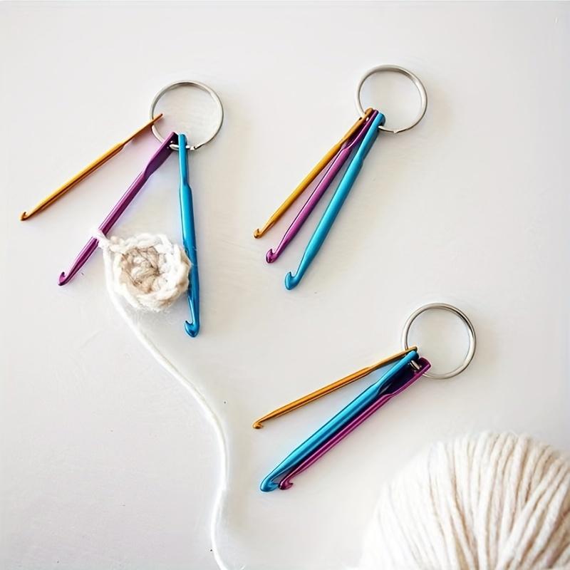 Crochet Color Aluminum Oxide Crochet Needles, Stainless Steel Single-head Knitting Small Short Crochet Needles, Easy To Carry