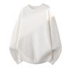 Suéter de Punto Oversize con Cuello Redondo para Hombre Pulóver Casual de Manga Larga Ropa de Calle Otoño