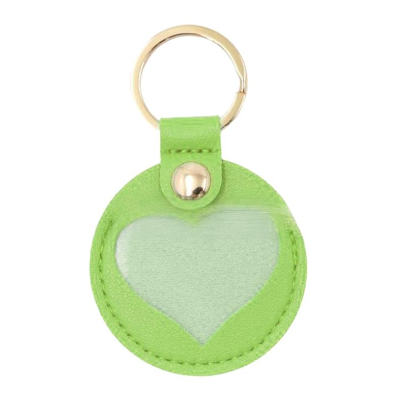 PU Leather Pet Hair Protector Keychain Heart Shaped Design Bag Hanging Decoration Lightweight Accessory For Keys