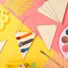 20/30 DIY wooden triangle banner, blank wood chip hanging, suitable for home, Halloween and Christmas crafts