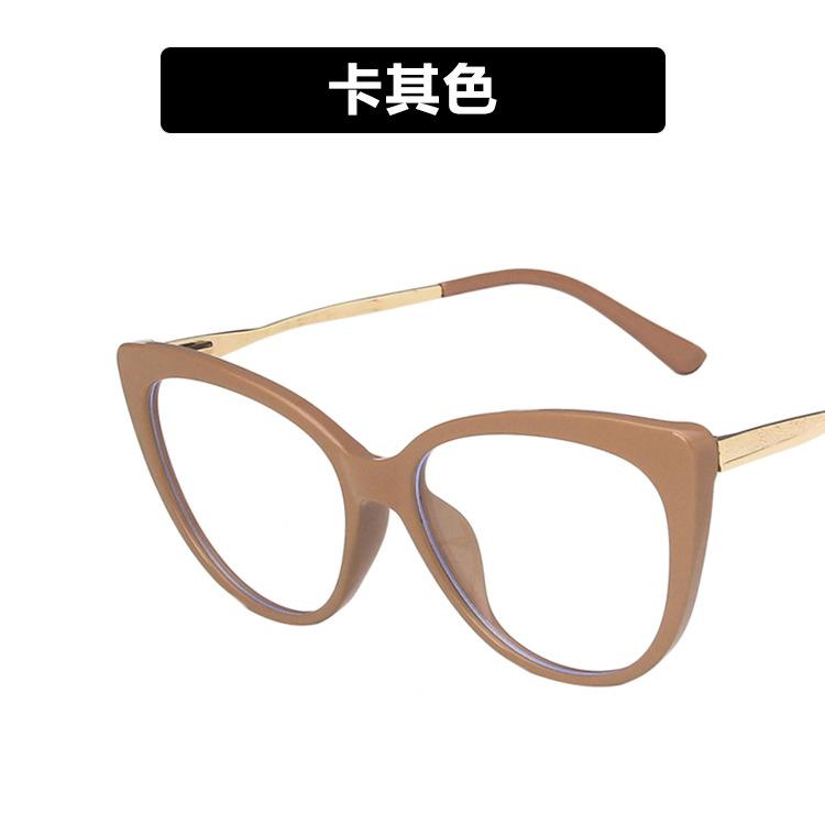 Tr90 Anti-Blue Cat Eye Retro Glasses Frame 2021 Personalized Flat Glasses Metal Trend Glasses Frame
