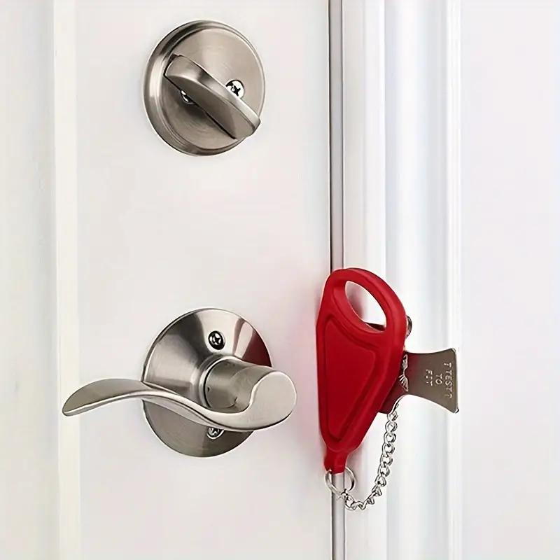 1pc Portable Travel Safety Door Lock - Universal for Travelers Families Sleep Security