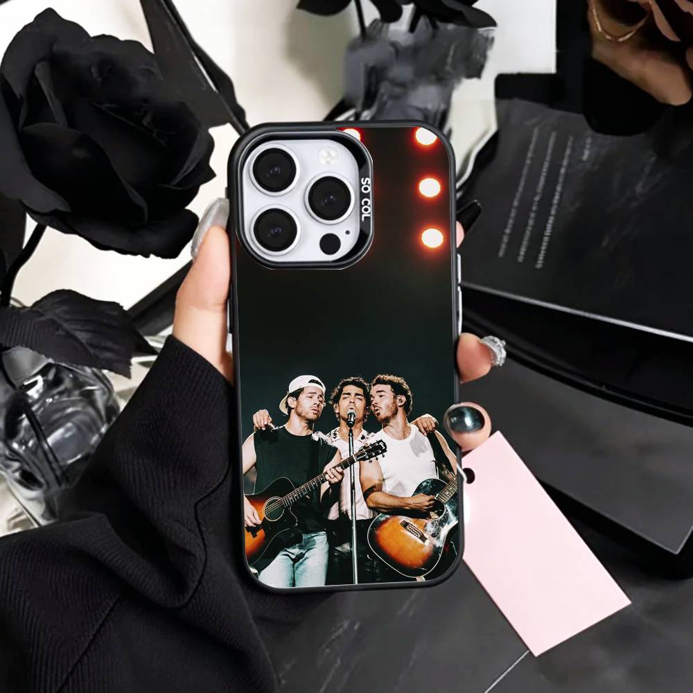 COOL Band J-Jonas B-Brothers-S Phone Case For iPhone17,16,15,14,13,12,11 Plus,Pro Max Colored Silver Plated Inside Cover