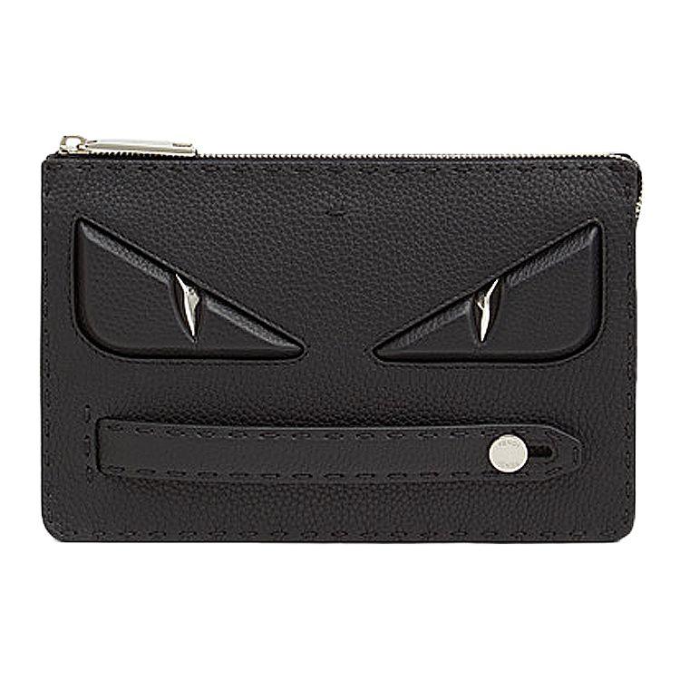 

Fendi Metal Monster Eyes Calfskin Clutch Men Clutch Black 7VA3508KLF0GXN Basic Set (Bag+Dust Bag)
