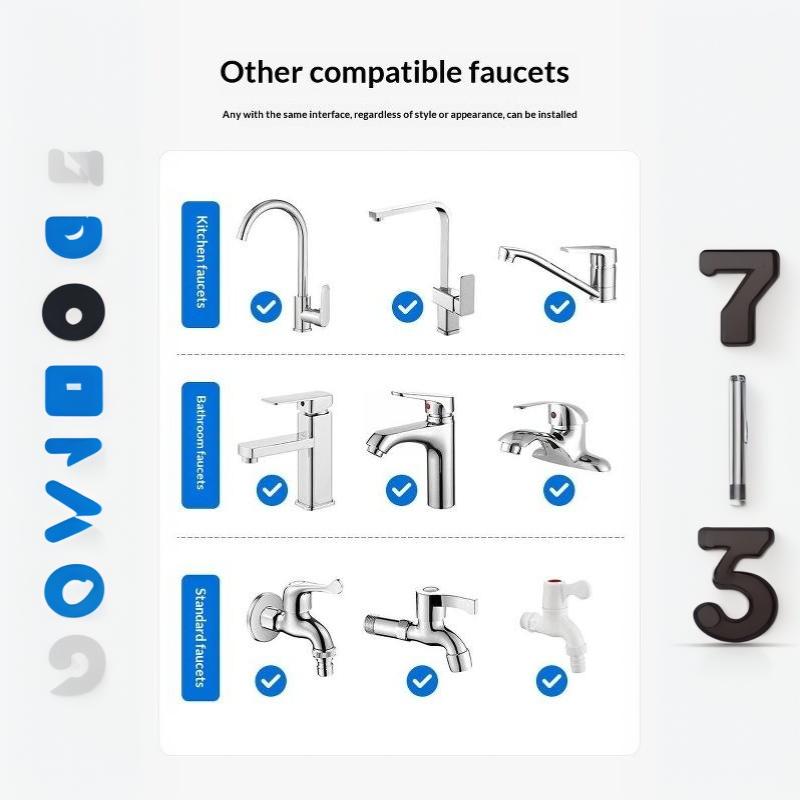 Wasserfilter für Wasserhahn 7-lagige Aktivkohlefiltration Filterelement Herausnehmbar für Hausküche Trinken Kochen