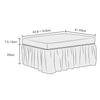 Stretch Ottoman Slipcover Removable with Skirt Footstool Protector Seersucker Thick Ottoman Cover for Living Room Cat Dog