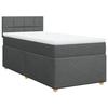 Maison Exclusive - Sommier à lattes de lit avec matelas Gris foncé 90x200 cm Tissu