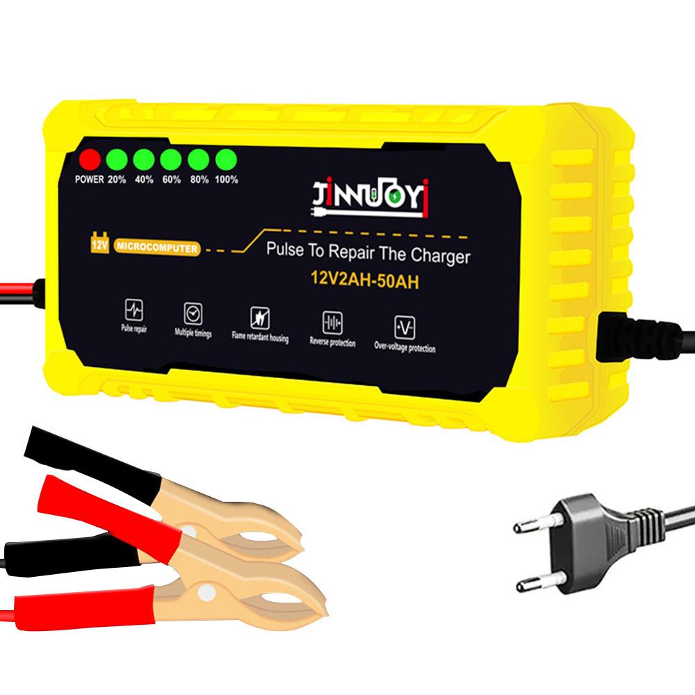 12V Auto Battery Charger Motorcycle Fast Charge Power Pulse Repair Maintainer Battery LED Display Moto Car Battery Charger