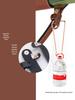 Longxiang Genuine Leather Mini Dumpling Bag with Wide Strap and No-Punch Buckle