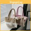 Adorable Lightweight Woven Shoulder Bag Perfect For Summer Vacations And Travel