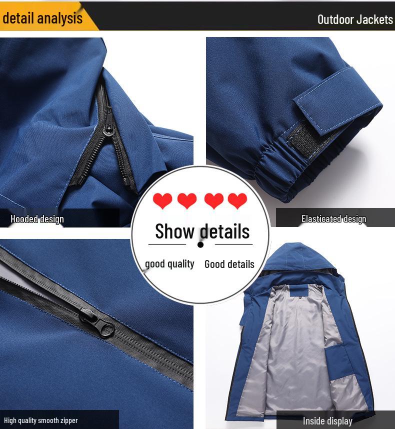 Unisex Windproof Waterproof Lightweight Travel Jacket - Plus Size, Loose Fit for Spring and Autumn