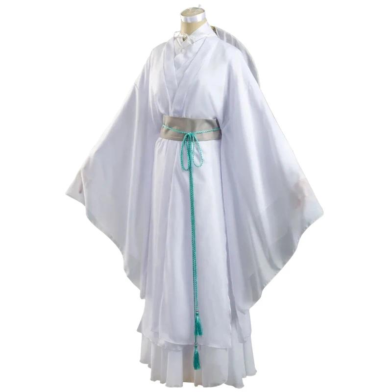 Anime Xie Lian Cosplay Costume Tian Guan Ci Fu Xielian Cosplay White Han Fu Clothes Wig Suit Halloween Costumes for Women Men