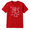Rolig Stick Figure Ow T-shirt Sarkastisk Smärta Humor Födelsedagspresent Unisex Barn Topp