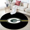 Green Bay Packers Round Area Rug,Carpet Rug for Living Room Bedroom Sofa Playroom Decor,Non-slip Floor Mat