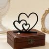 1pc "Heart to Heart" Love-themed Figurine Ornament, Desktop Ornament, Bookshelf Decorative Sculpture, and Home Sculpture Decor