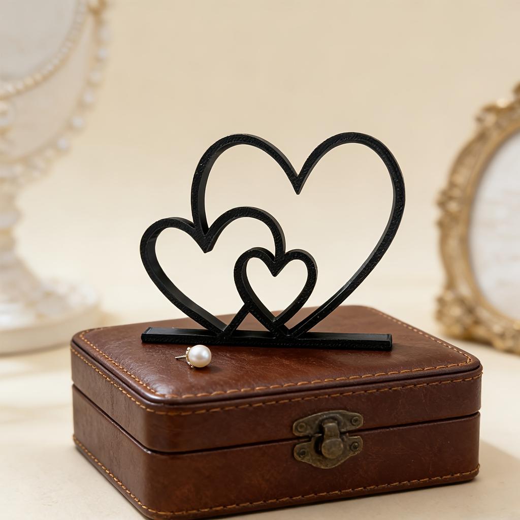 1pc "Heart to Heart" Love-themed Figurine Ornament, Desktop Ornament, Bookshelf Decorative Sculpture, and Home Sculpture Decor
