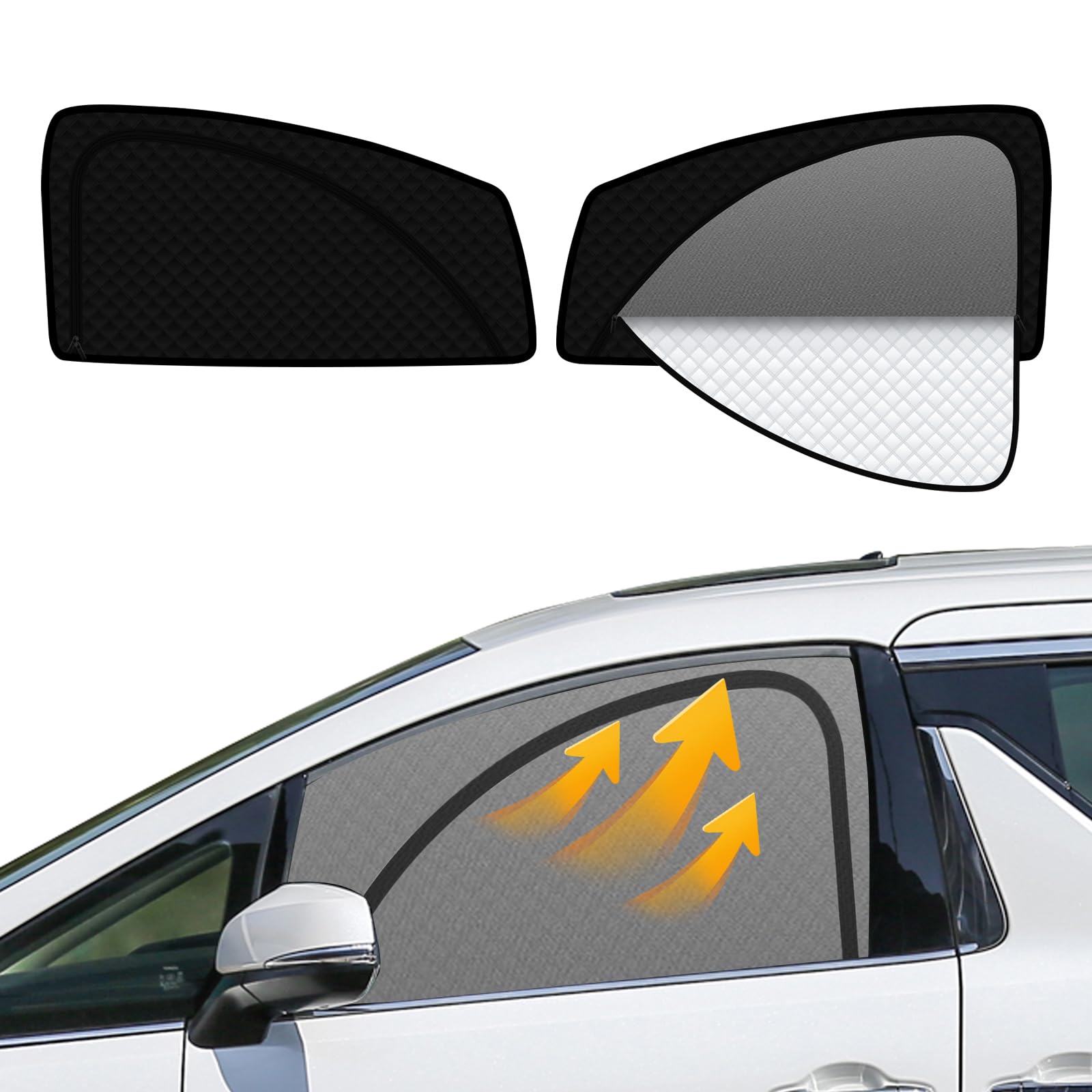 

Integrated Curtain with Steering Wheel Cover for Toyota Easy Installation and Light Side Sunshade for Driver and Passenger 2 Panels 2-in-1 чёрный