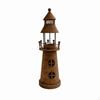 Suporte de Vela Farol Lanterna Náutica Enferrujado para Sala de Estar