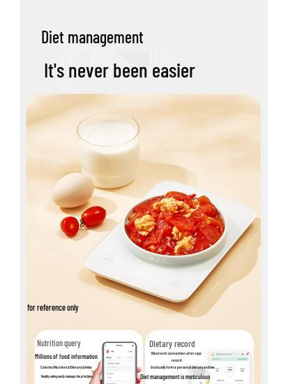 Compact Bluetooth Kitchen Scale for Baking & Coffee - Precise Gram Measurement