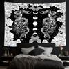 Gothic Snake Flower Tapestry Moon Phase Wall Hanging for Bedroom Living Room Dorm Aesthetic Room Background