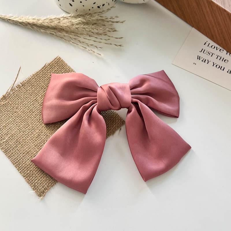 Fashion Large Ribbon Bow Hair Clips For Women Trendy Satin Bowknot Hairpins Cute Ponytail Barrettes Ladies Hair Accessories Gift