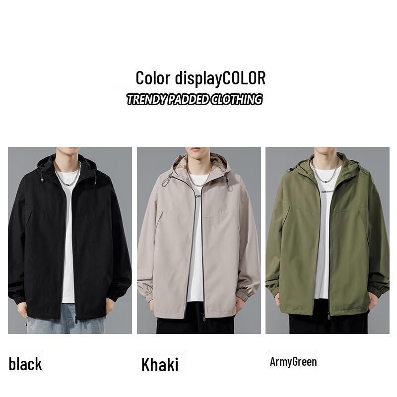 Jeanswest Men's Outdoor Hooded Windbreaker Jacket