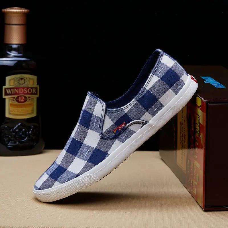 

Fashion Mens Loafers Lattice Canvas Shoes for Men Slip-on Breathable Casual Shoes Flat Footwear Fashion Sneakers Men Designer Shoes 2025 44