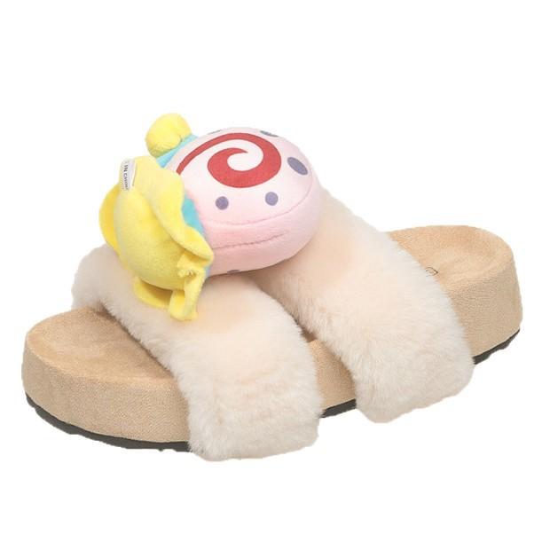 Cute crab boss snail slippers female autumn student dormitory home non-slip stepping on shit feeling Internet celebrity cartoon girl cotton drag