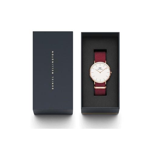 Daniel Wellington Classic 40 Roselyn RG Hvit Klokke, DW00100267, Herre, Rød