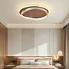 Modern LED Ceiling Light Walnut Color Chandelier For Bedroom Living Dining Room Aisle Home Decor Indoor Lighting Fixture Luster