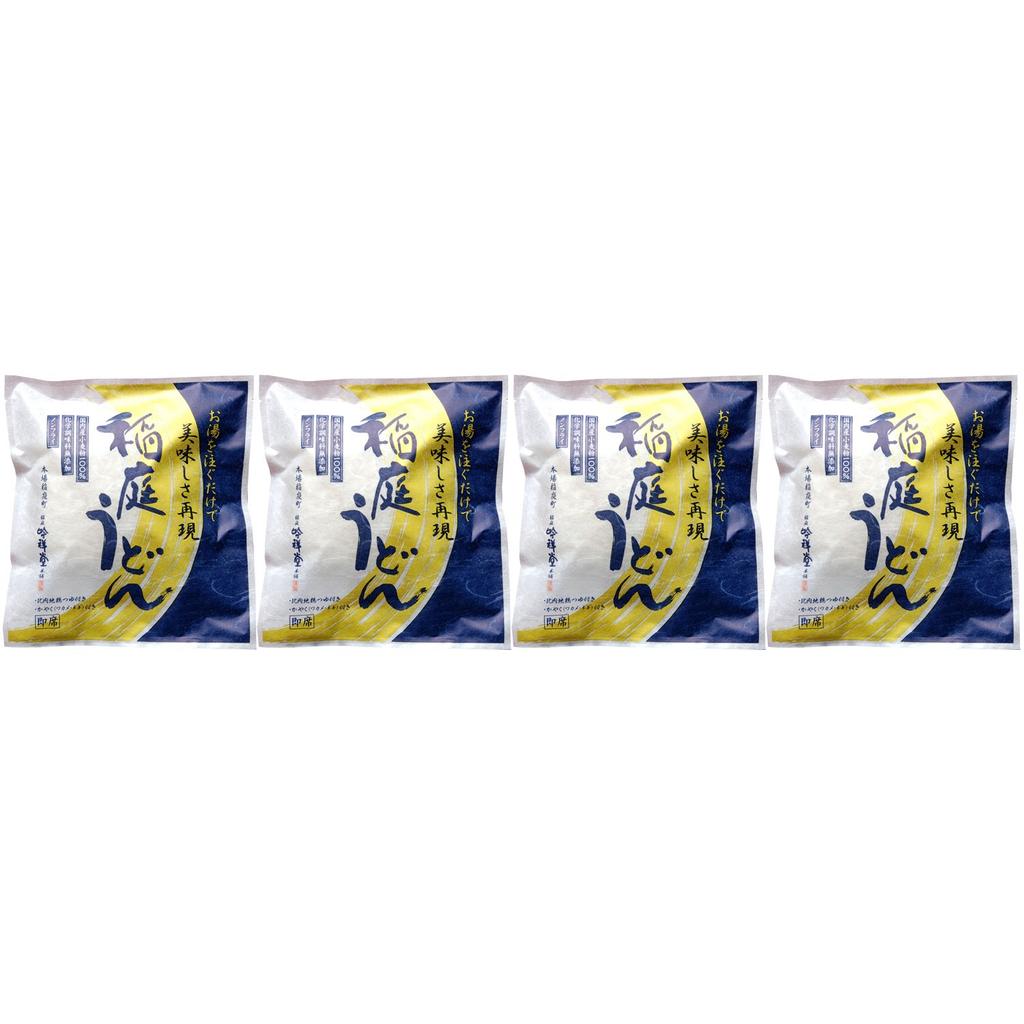 Inaniwa Ginshodo Honpo Ginshodo Inaniwa Udon Instant Type with Hinai Jidori Chicken Soup (SI-4) 55g X 4 Bags