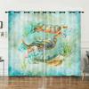 Curtains Animals Turtles Sunflower Curtains Digital Printing Blackout Curtains No Punching