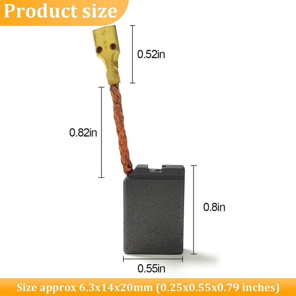 402874-07 Carbon Brush for Angle Grinder Cut Off Brushes Compatible with DeWalt Grinders Motor DW840 Power Tools (Set of 8)