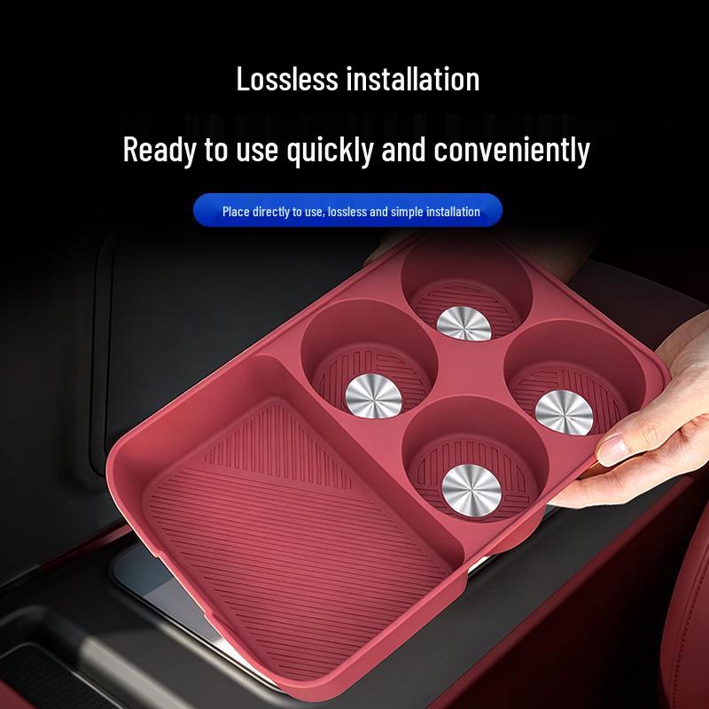 Silicone Car Cup Holder Mat for Lantu Free L Refrigerator - Stylish and Practical Accessory