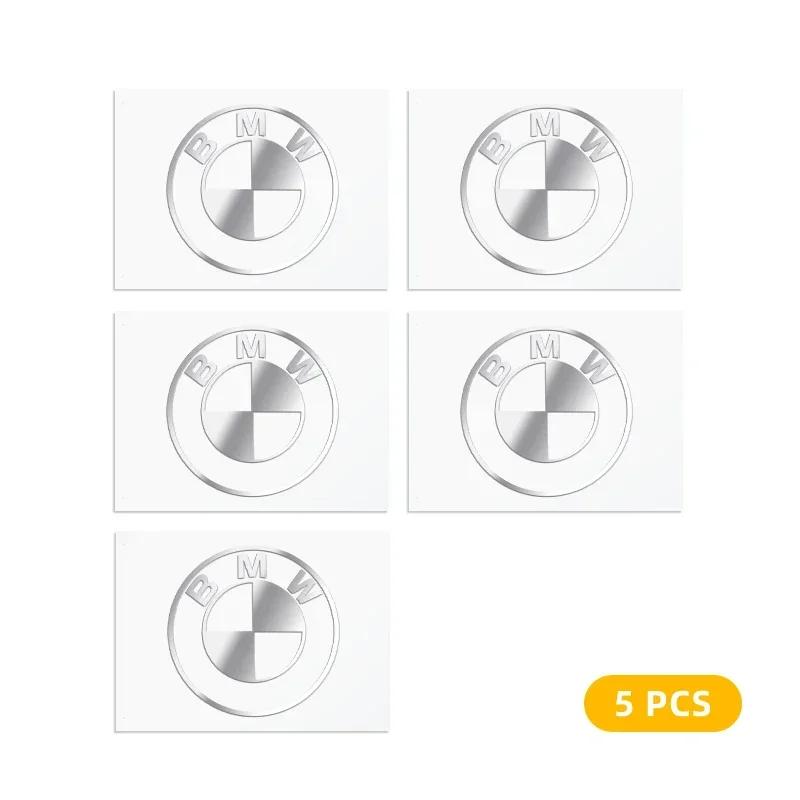 2/5/10pcs 3D Metal Car Emblem Sticker Decor Badge Decal Interior For Bmw E46 E39 E90 E60 E30 F10 F11 F20 F30 G20 G30 X1 X3 X5 Z4
