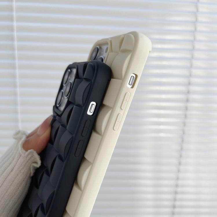 For iPhone 12 Pro Max 3D Cube Weave Texture Skin Feel Phone Case