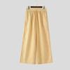 INCERUN Men's Plaid Wide Leg Trousers Elastic Waist Casual Straight Loose Pants
