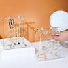 Wall-Mounted Jewelry and Earring Rack - Necklace, Bracelet, Ring Display Stand with Desktop Storage.