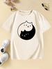 Cartoon Kawaii Cat T Shirts Manga Kids Short Sleeve Childrens Tshirt Boys Girls Summer Spring Casual Top Tee