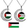 Gaza Ženy Vlajka Palestiny Slitina Přívěsek Náhrdelník Dutý Měsíc Doplněk Svetr