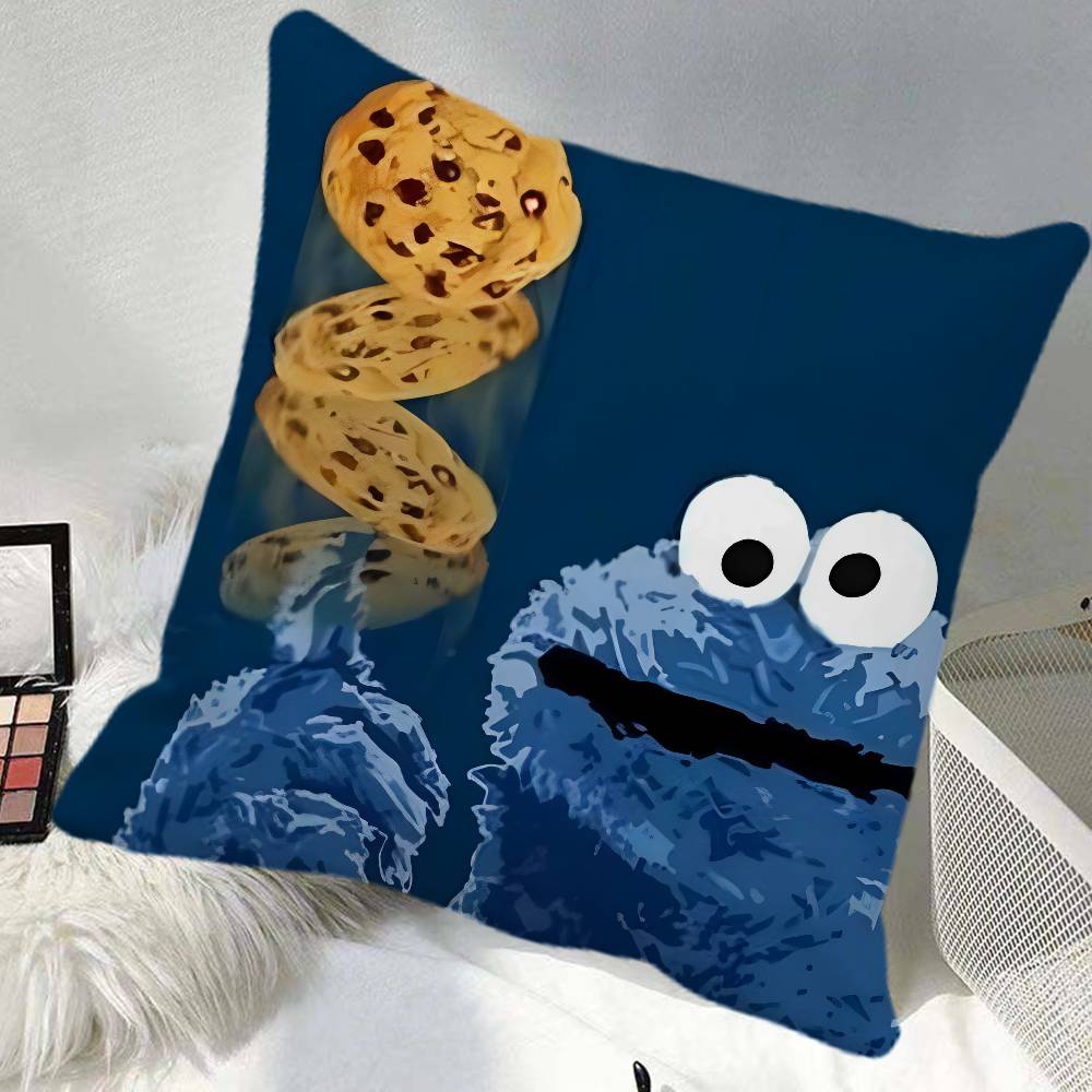 CCookies Play MMonster Pillow Case Square Pillow Bedroom Sofa Leisure Comfort Cushion Car Home Decoration 40x40cm