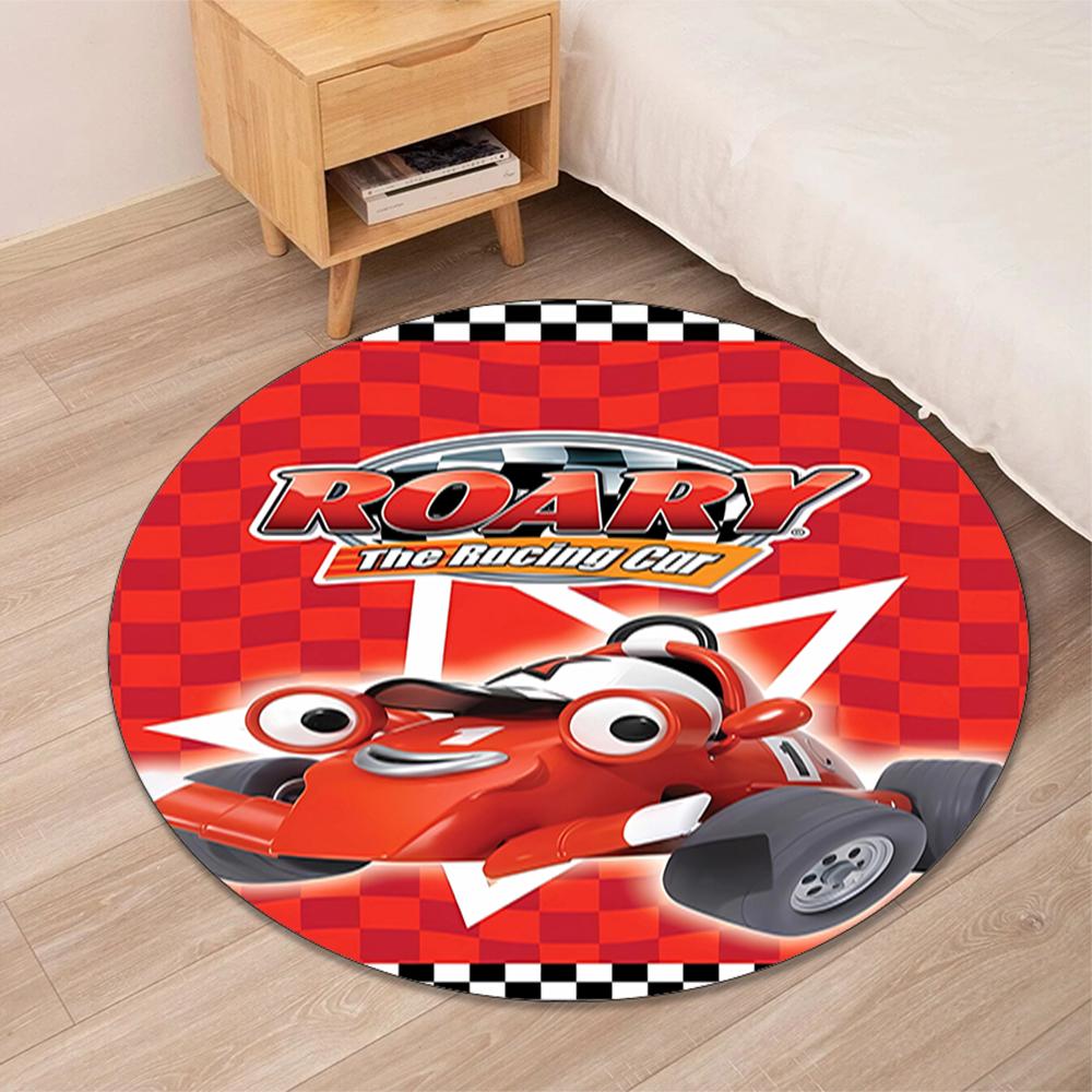 Truck Printed Round Rug Carpet Chair Rug Area Rug Entryway Doormats,for Office Chair Living Room Bedroom Kitchen Room.