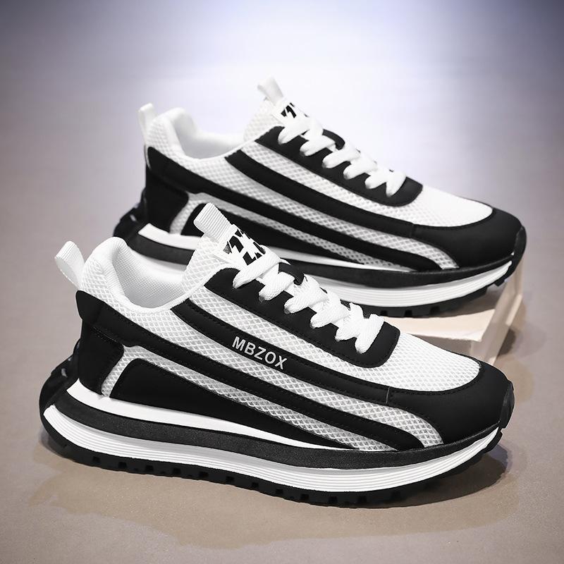 

Fashion versatile mesh breathable casual shoes low-top color matching spring and summer new thick-soled heightening non-slip daily men s shoes 39