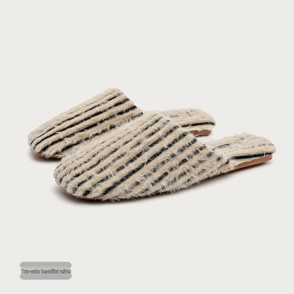 Cloud Group Flauschige Daunenpantoffeln aus Baumwolle mit Anti-Rutsch-Sohle für Damen & Herren - Herbst/Winter