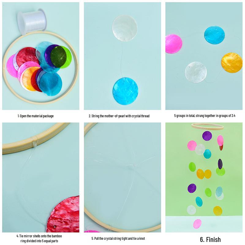 DIY Transparent Shell Wind Chime Kit: Handmade Craft Set for New Year Gifts